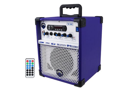 CAIXA MULTI USO 5 POLEGADAS 40W COM BLUETOOTH BIVOLT TB 100 PURPURA TURBOX