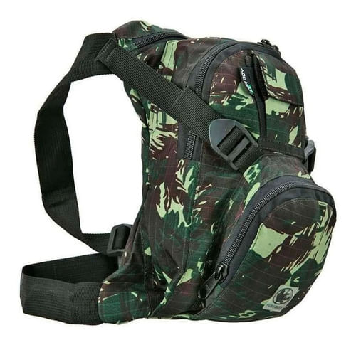 POCHETE OFFICER DE PERNA COM COLDRE TATICO REMOVIVEL AMBIDESTRO CAMUFLADO EXERCITO FB229EX FOX BOY