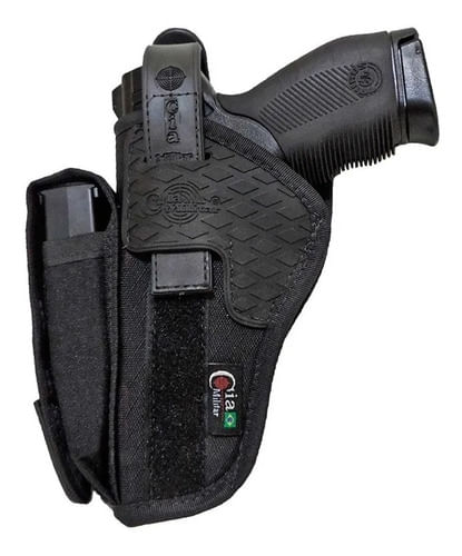 COLDRE TATICO CINTURA PM LONGO DESTRO PRETO CM0012 CIA MILITAR