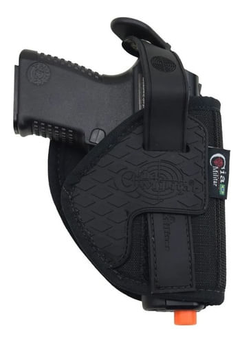 COLDRE TATICO PM MINI PARA PISTOLA DESTRO PRETO CM0013 CIA MILITAR