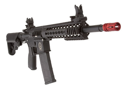 RIFLE AIRSOFT ELETRICO 6MM AEG AR15 NEPTUNE KEYMOD 10P COM CARREGADOR E BATERIA ROSSI