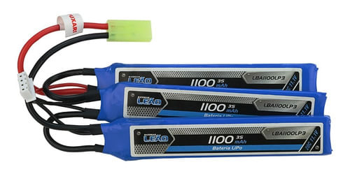 BATERIA PARA AIRSOFT LIPO 11,1V 3S 1100MAH 20/40C AEG LBA1100LP3 LEAO