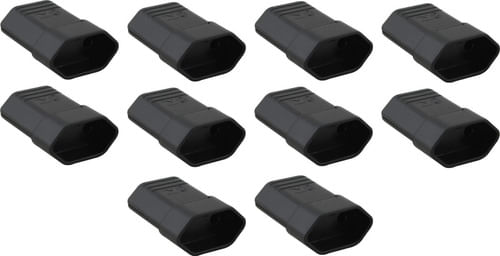 KIT 10 PINO CONECTOR FEMEA PARA EXTENÇÃO 10A 2P PRETO 11978 MARGIRIUS