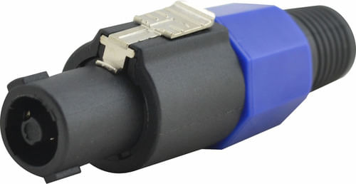 KIT 10 CONECTOR SPEAKON MACHO LINHA 4 VIAS AZUL TOZZ