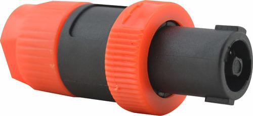 KIT 10 CONECTOR SPEAKON MACHO LINHA 4 VIAS LARANJA TOZZ