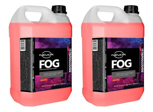 KIT 2 LIQUIDO PARA MAQUINA DE FUMAÇA 5 LITROS MORANGO SUPER NEVOA