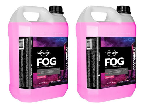 KIT 2 LIQUIDO PARA MAQUINA DE FUMAÇA 5 LITROS TUTTI-FRUTTI SUPER NEVOA