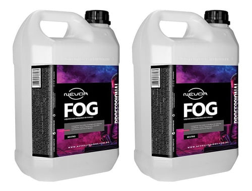 KIT 2 LIQUIDO PARA MAQUINA DE FUMAÇA 5 LITROS NEUTRO SUPER NEVOA