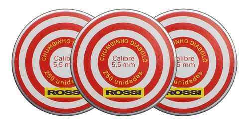 KIT 3 CHUMBINHO 5,5MM 250UN DIABOLO ROSSI