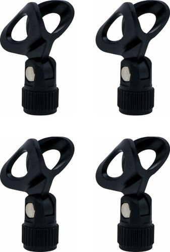 KIT 4 SUPORTE PARA MICROFONE TIPO CACHIMBO PRETO Q265 CSR
