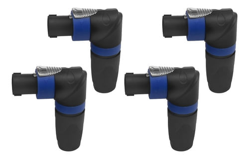 KIT 4 CONECTOR SPEAKON MACHO LINHA 4 VIAS CACHIMBO 90 641590 MXT