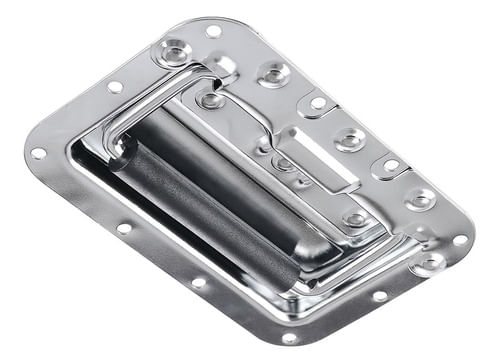 KIT 4 ALÇA RETRATIL DE EMBUTIR AÇO COM BANDEJA E MOLA TAMANHO GRANDE LU-A03 LUMINOS
