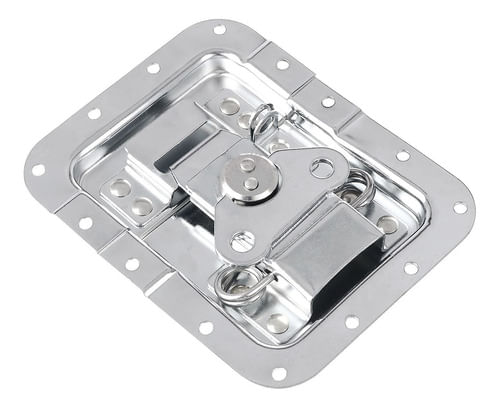 KIT 2 FECHO BORBOLETA GRANDE CROMADO COM PORTA CADEADO LU-F01 LUMINOS