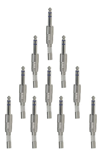 KIT 10 PLUG P10 STEREO COM MOLA NINJA ST SANTO ANGELO