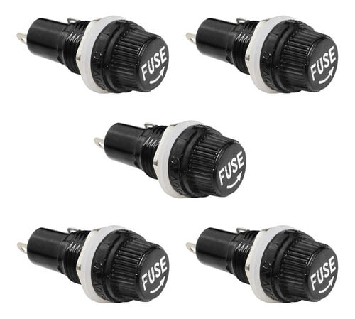 KIT 5 PORTA FUSIVEL PEQUENO BAIXA VOLTAGEM LU-73712 LUMINOS
