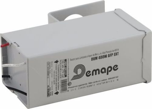 REATOR EXTERNO LAMPADA VAPOR MERCURIO 400W 220V DEMAPE