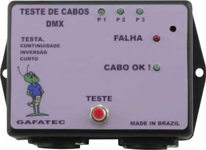 TESTADOR DE CABO DMX XLR COM FONTE BIVOLT