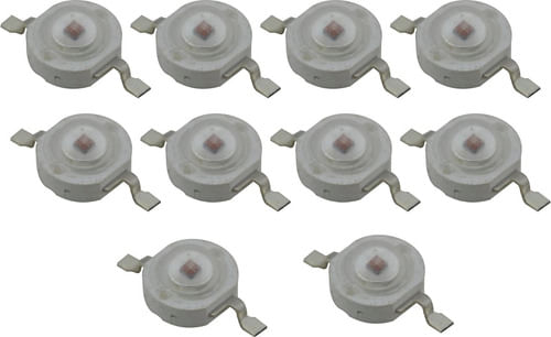 CHIP LED BRANCO 3W PACOTE COM 10 PECAS LUMINOS