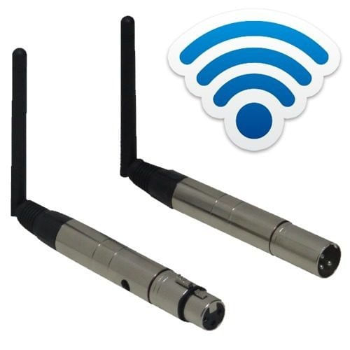 KIT TRANSMISSOR DMX SEM FIO WIRELESS COM  FONTE BIVOLT COM 2 SKYPIX
