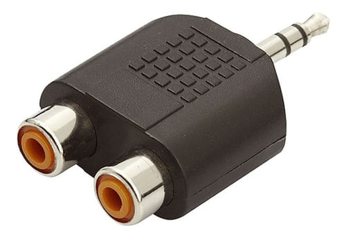 ADAPTADOR PLUG P2 STEREO X 2 RCA 1266 TBLACK