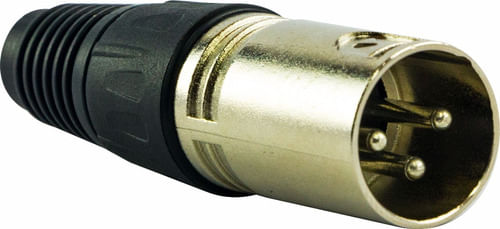 CONECTOR XLR CANON MACHO TIPO NEUTRIK PRETO 18199 TBLACK