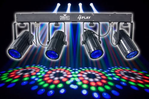EFEITO 4PLAY 4 SPOTS MULTI RAIO DMX BIVOLT COM BAG CHAUVET