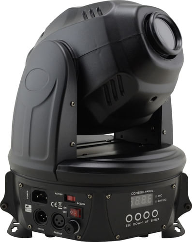 MOVING HEAD LED 30W COM GOBO E DISCO DE COR BIVOLT CHSL30 GLOW