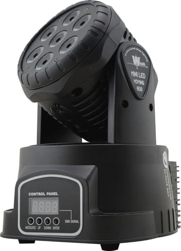 MINI MOVING HEAD 7 LEDS 12W RGBW DMX KLIGHT