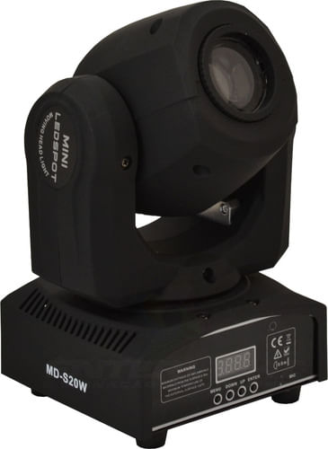 MINI MOVING BEAM LED 10W SPOT COM GOBO DMX BIVOLT SK-MV10W SKYPIX