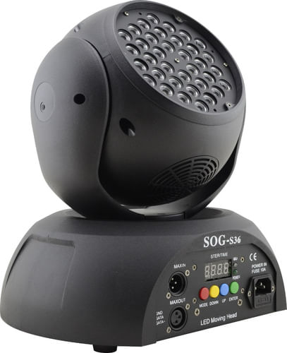MOVING HEAD 36 LEDS 3W RGB BIVOLT V46 SOG