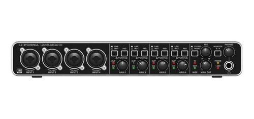 INTERFACE DE AUDIO USB 4 CANAIS PROCESSADOR MIDAS UMC404HD BEHRINGER