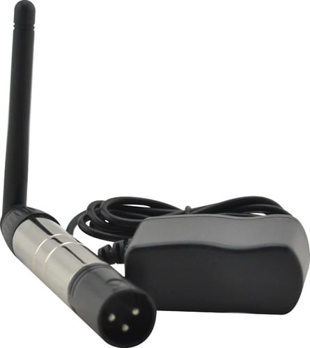 TRANSMISSOR DMX WIRELESS MACHO COM FONTE KLIGHT