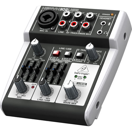 MESA DE SOM 3 CANAIS XENYX 302USB BEHRINGER