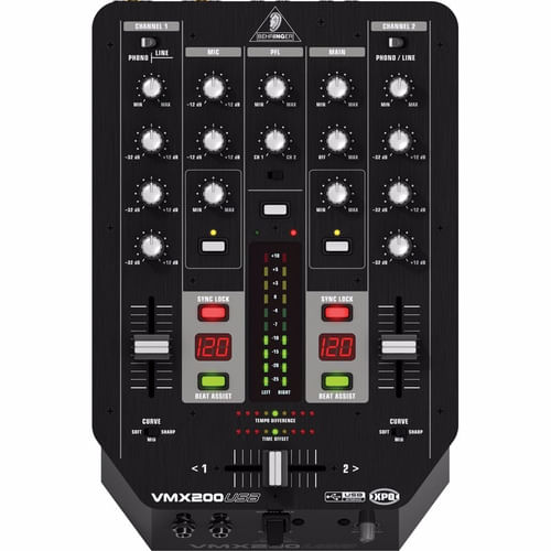 MIXER PARA DJ 2 CANAIS USB  VMX200USB 127V BEHRINGER