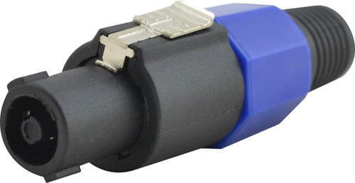 CONECTOR SPEAKON MACHO LINHA 4 VIAS AZUL TOZZ