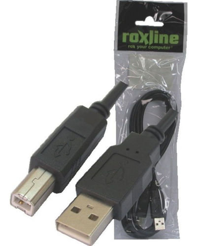 CABO PARA IMPRESSORA USB 2.0 1,8M PRETO 31221 ROXLINE