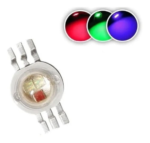 CHIP LED 3W RGB TRI LED 3 EM 1 PACOTE COM 10 PECAS LUMINOS