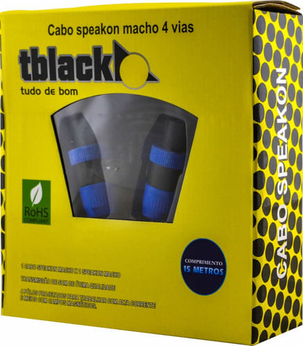 CABO SPEAKON X SPEAKON 4 VIAS 15 METROS TBLACK