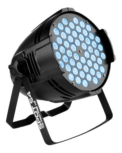 REFLETOR LED PAR 64 54 LEDS 3W RGB TRI LED OPT SPOT TRI 54X3 RGB LUMINOS