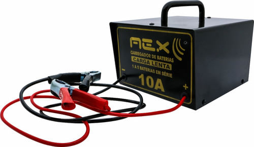 CARREGADOR DE BATERIA 10A CARGA LENTA BIVOLT AEX