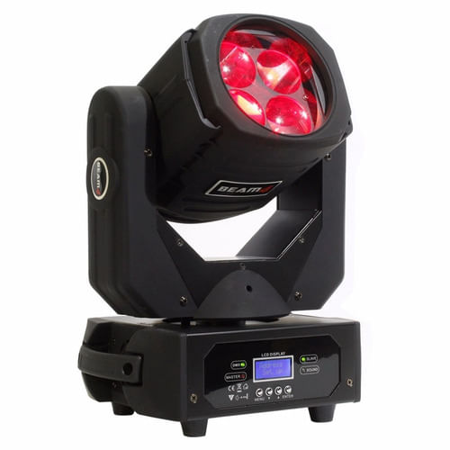 MOVING HEAD BEAM LED 4 LEDS 25W RGBW COM CASE KLIGHT