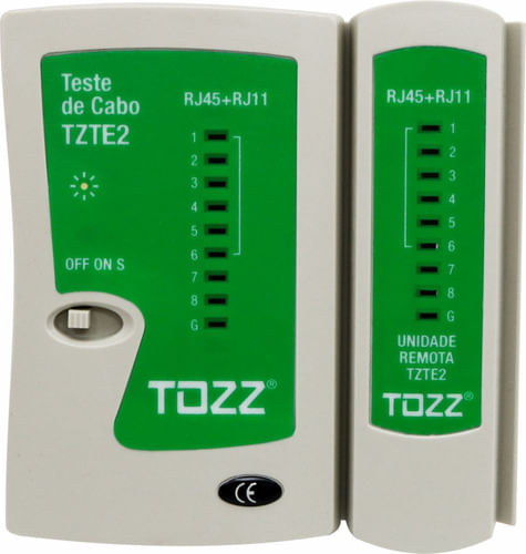 TESTADOR DE CABO DE REDE UTP PADRAO RJ TOZZ