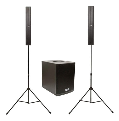 KIT CAIXA DE SOM ATIVA COM PASSIVA 700W  1 SUBWOOFER + 2 VIAS ALTAS DVA 1200 DBR
