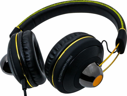 FONE DE OUVIDO HEADPHONE DOURADO CD67 YOGA