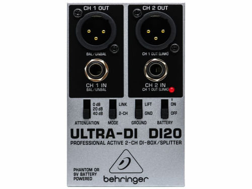 DIRECT BOX ATIVO 2 CANAIS DI20 BEHRINGER