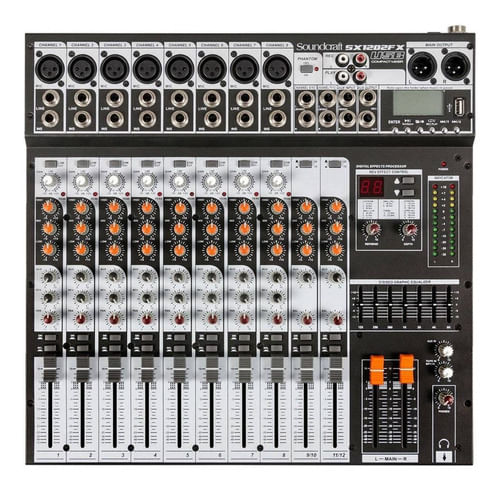 MESA DE SOM 12 CANAIS USB SX1202FX USB SOUNDCRAFT
