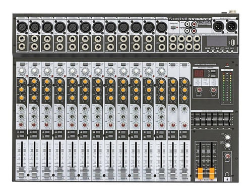 MESA DE SOM 16 CANAIS USB SX1602FX USB SOUNDCRAFT
