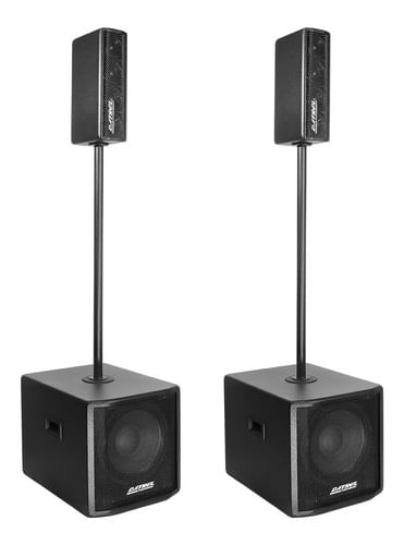 KIT CAIXA DE SOM ATIVA COM PASSIVA 1000W 2 SUBWOOFER SWA 300 + 2 VIAS ALTAS KIT VOX DATREL
