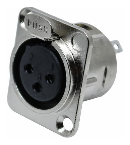 CONECTOR XLR CANON FEMEA PARA PAINEL 3 PINOS AH1091 AHLIGHTS