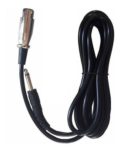CABO MICROFONE P10 MONO X CANNON XLR FEMEA 3 METROS IMPORTADO